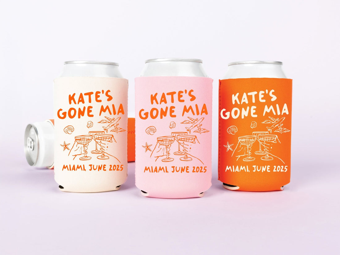 Custom Gone Mia Bachelorette Party Can Coolers - peachy bash com