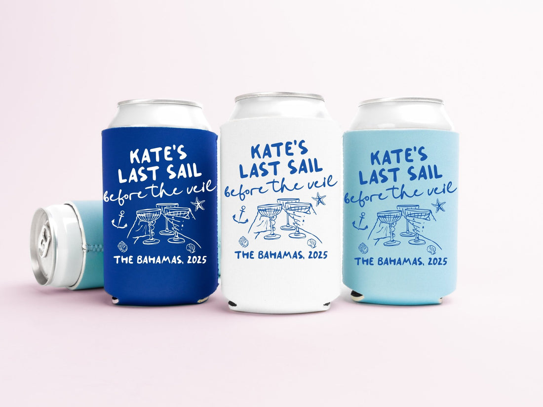 Custom Last Sail Before The Veil Bachelorette Party Can Coolers - peachy bash com