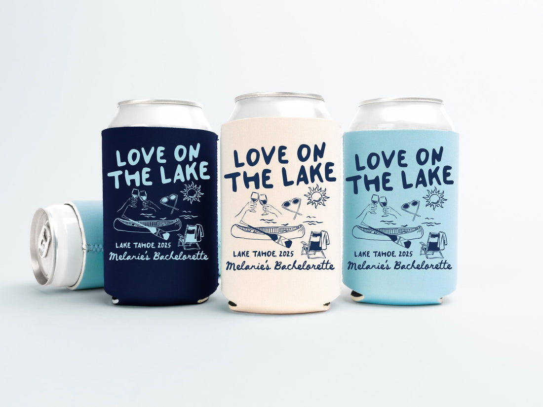 Custom Love On The Lake Bachelorette Party Can Coolers - peachy bash com