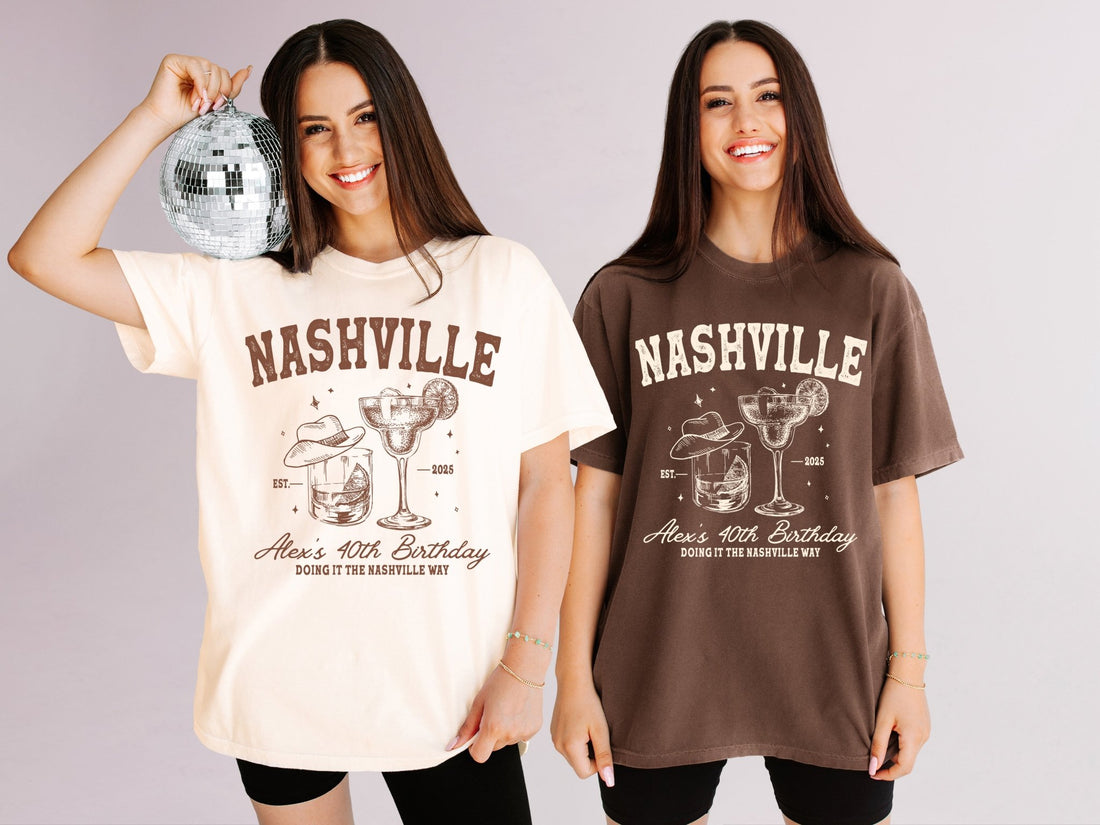 Custom Nashville Birthday Party T-Shirts - peachy bash com