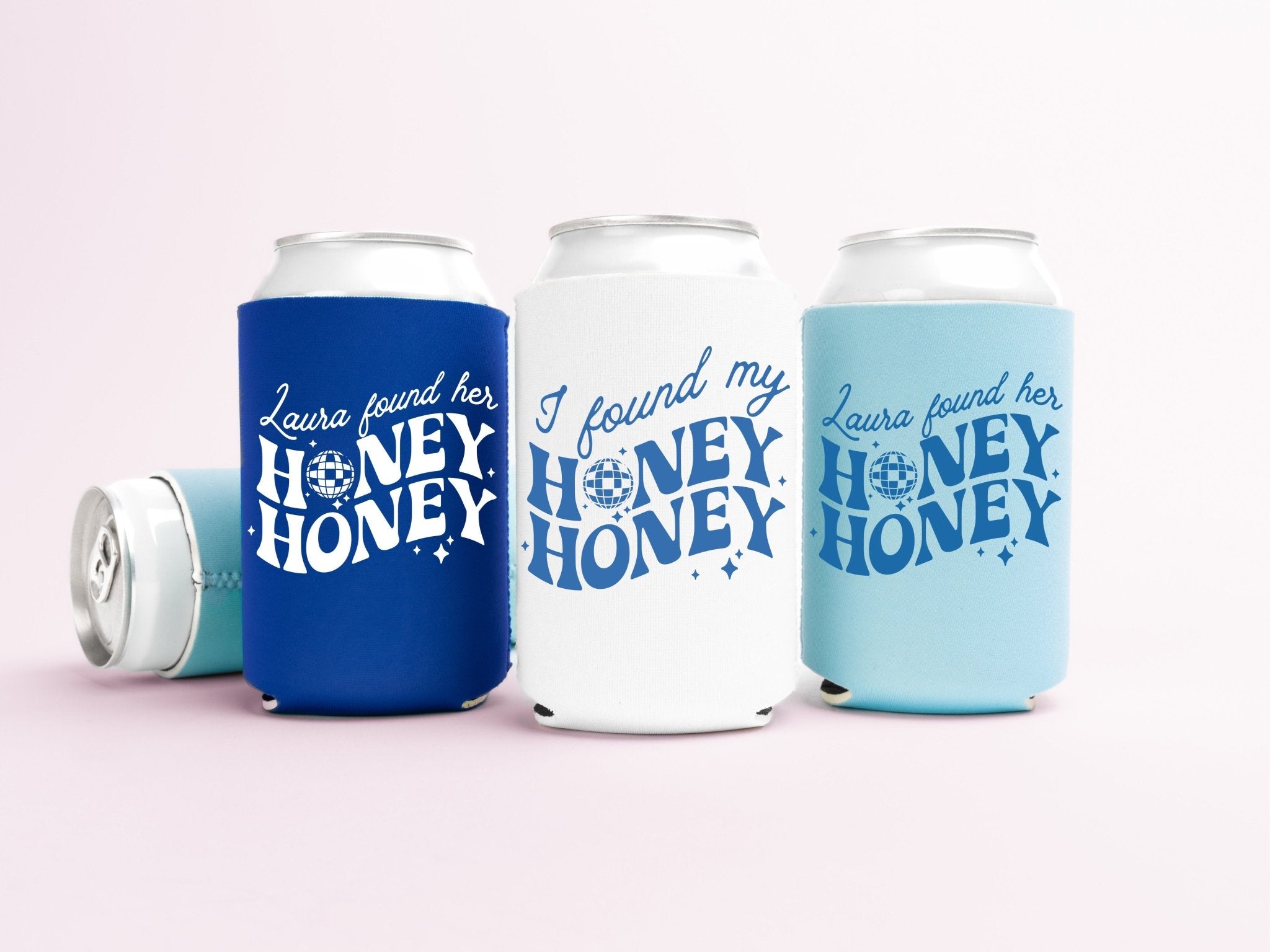 I Found My Honey Honey Mamma Mia Bachelorette Party Can Coolers - peachy bash com