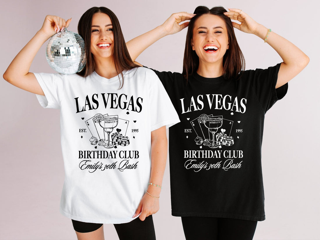 Las Vegas Birthday Club Party T-Shirts - peachy bash com