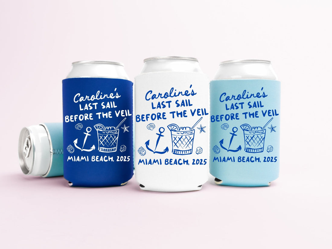 Last Sail Before The Veil Bachelorette Party Can Coolers - peachy bash com