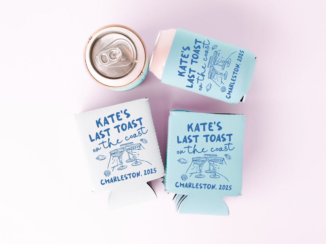 Last Toast On The Coast Bachelorette Party Can Coolers - peachy bash com