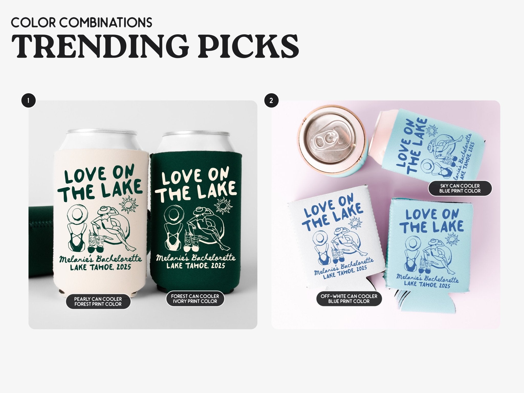 Love On The Lake Bachelorette Party Can Coolers - peachy bash com