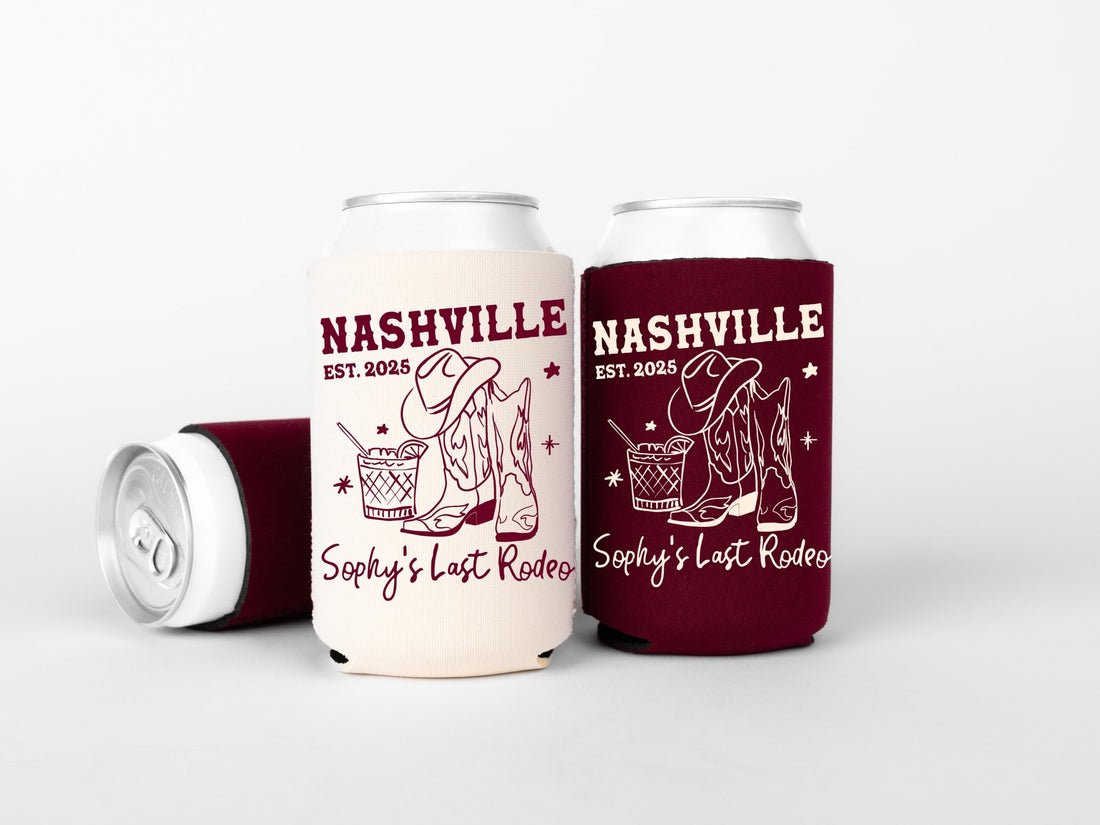 Nashville Bachelorette Party Can Coolers - peachy bash com