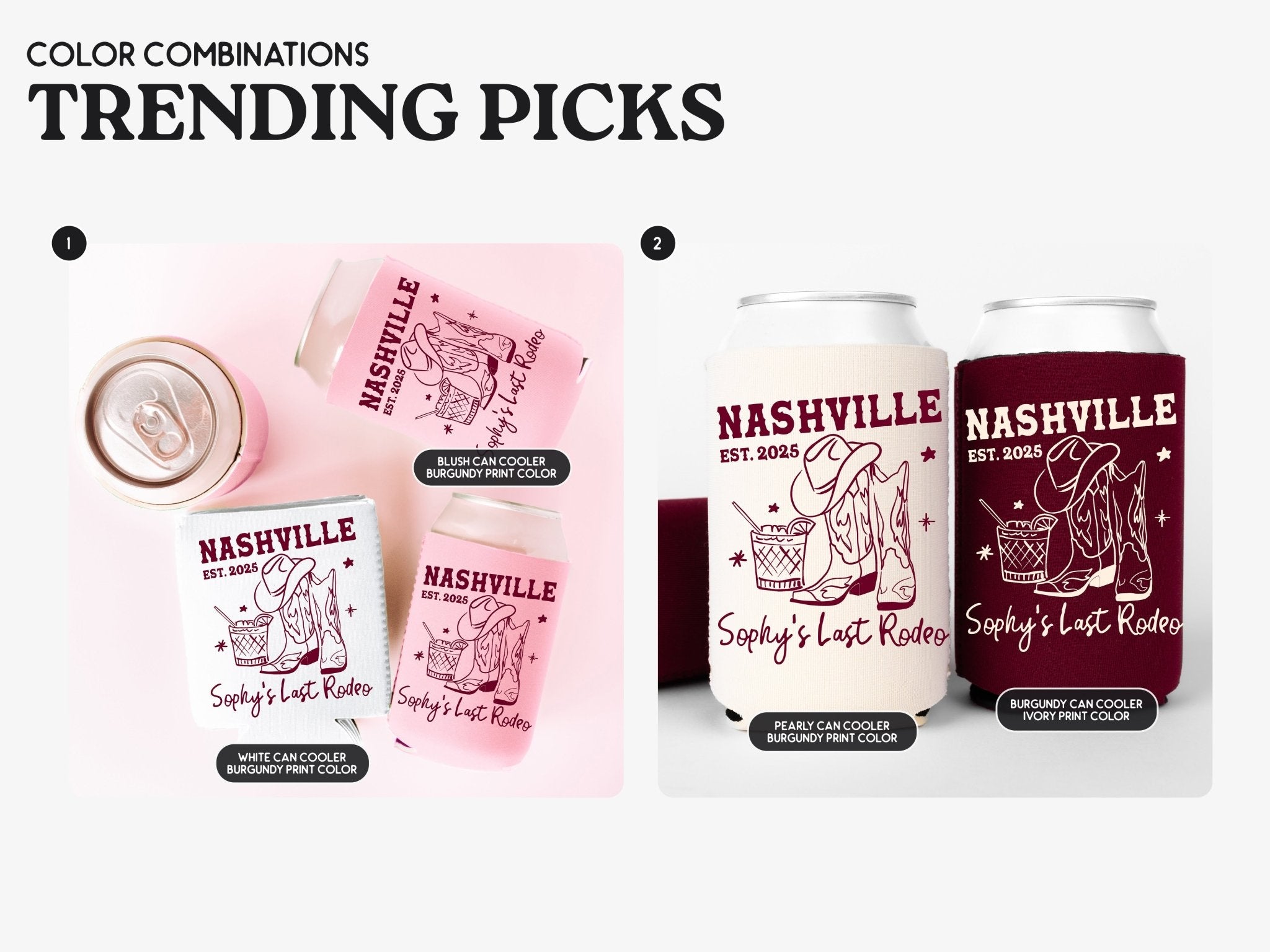 Nashville Bachelorette Party Can Coolers - peachy bash com