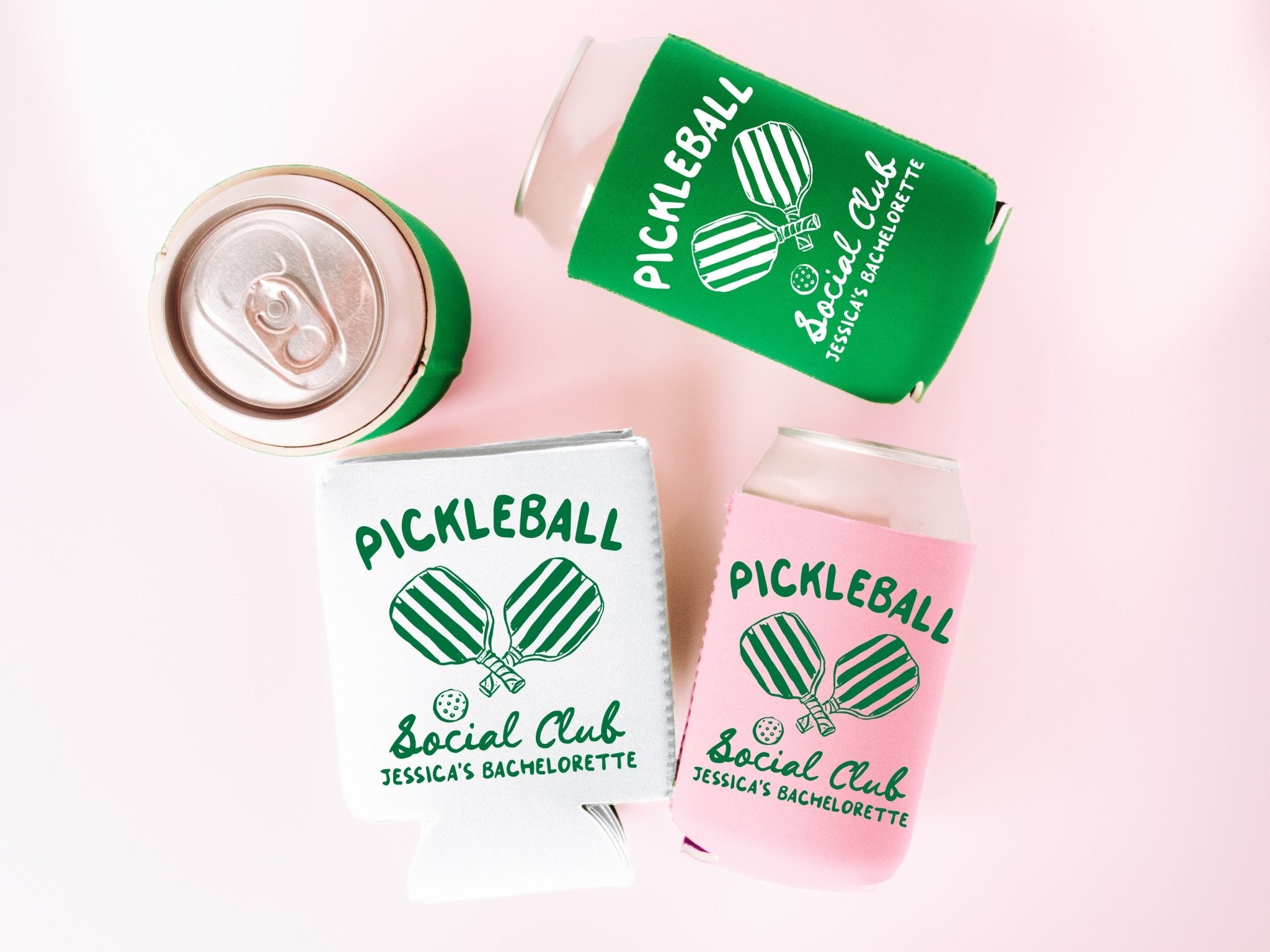 Pickleball Bachelorette Party Can Coolers - peachy bash com
