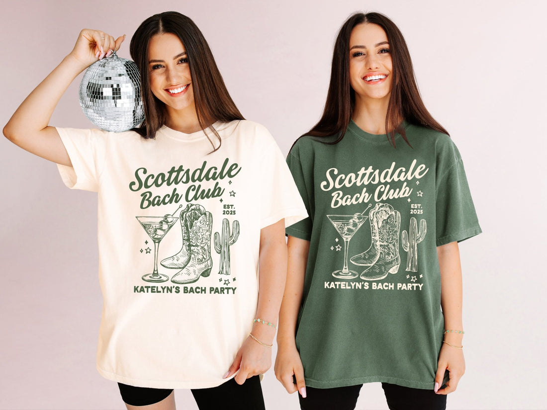 Scottsdale Bach Club Custom Bachelorette Party T-Shirts - peachy bash com