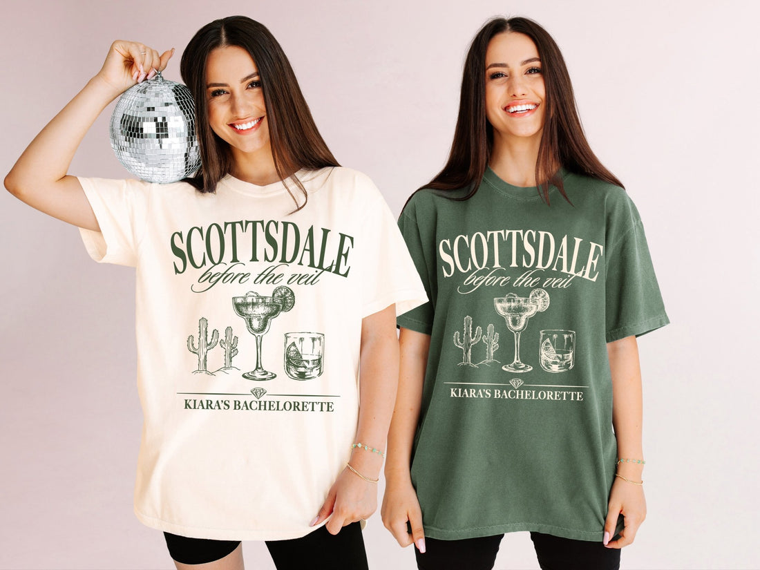 Scottsdale Before The Veil Bachelorette Party T-Shirts - peachy bash com