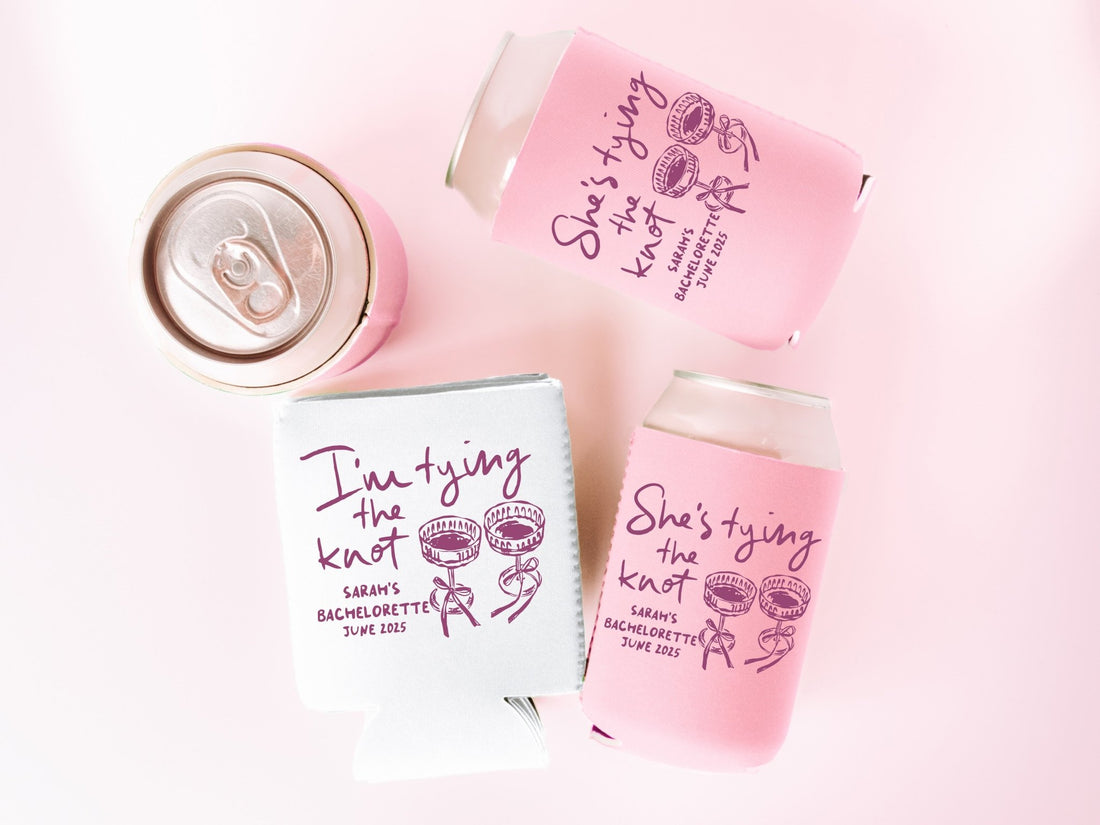 She's Tying The Knot Bachelorette Party Can Coolers - peachy bash com
