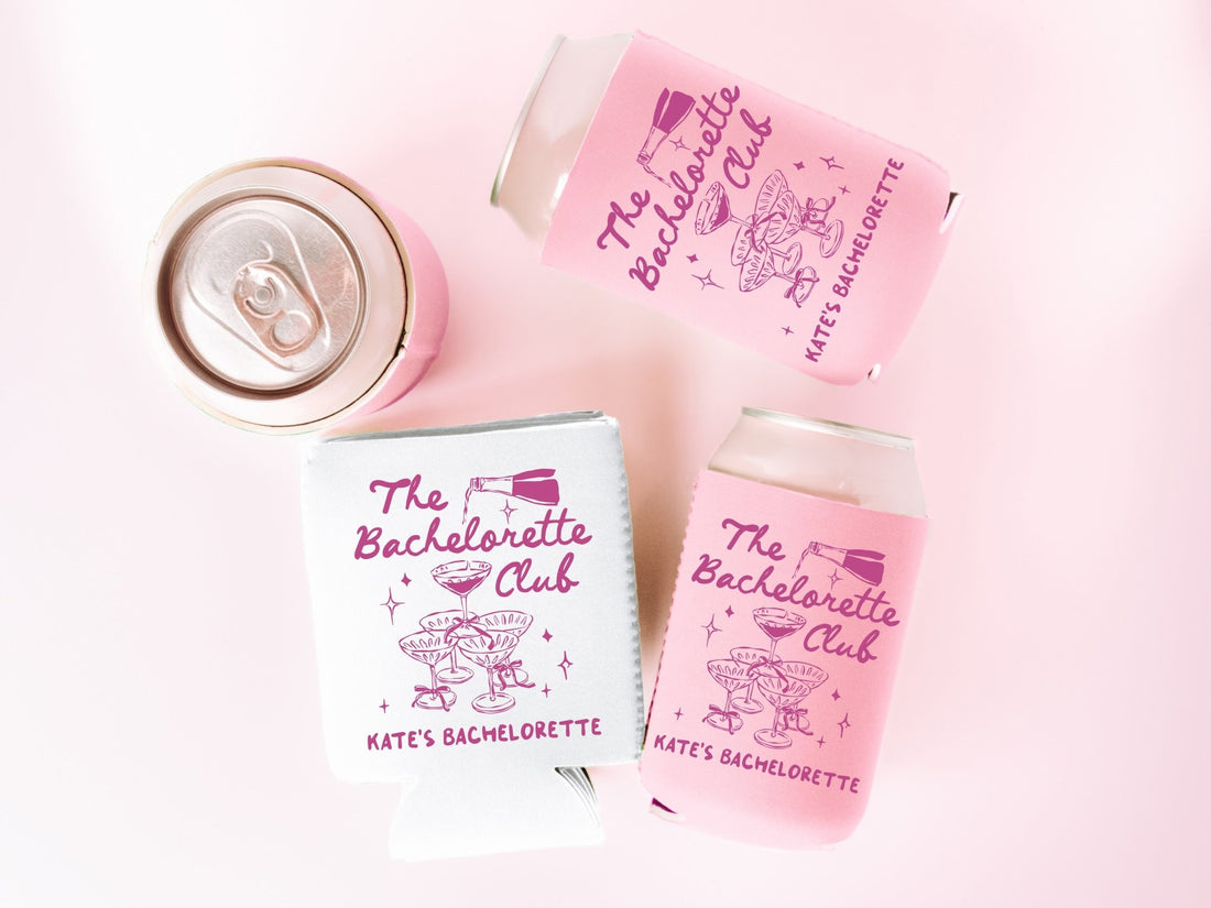 The Bachelorette Club Bachelorette Party Can Coolers - peachy bash com