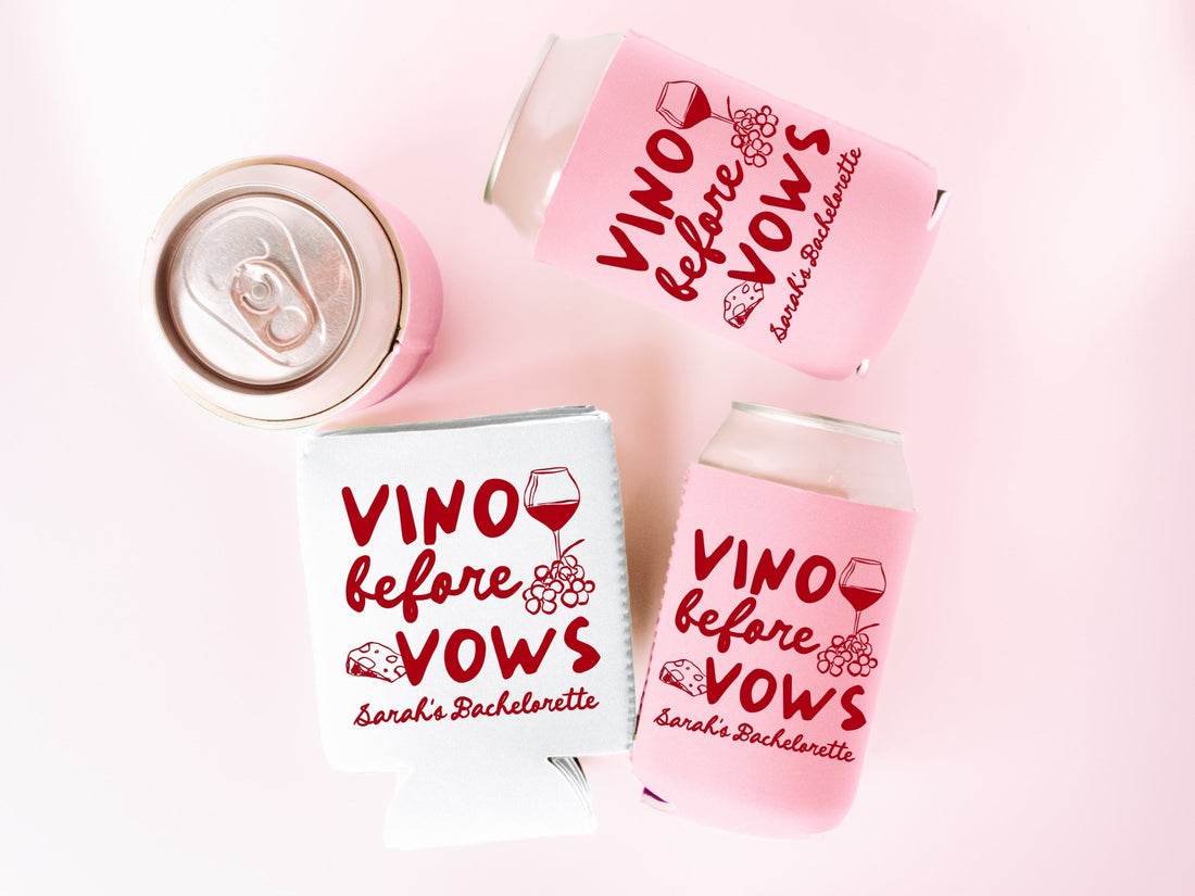 Vino Before Vows Wine Bachelorette Party Can Coolers - peachy bash com