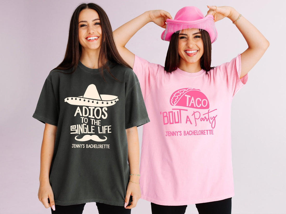 Adios Bitchachos Final Fiesta Bachelorette Party T-Shirts - peachy bash com