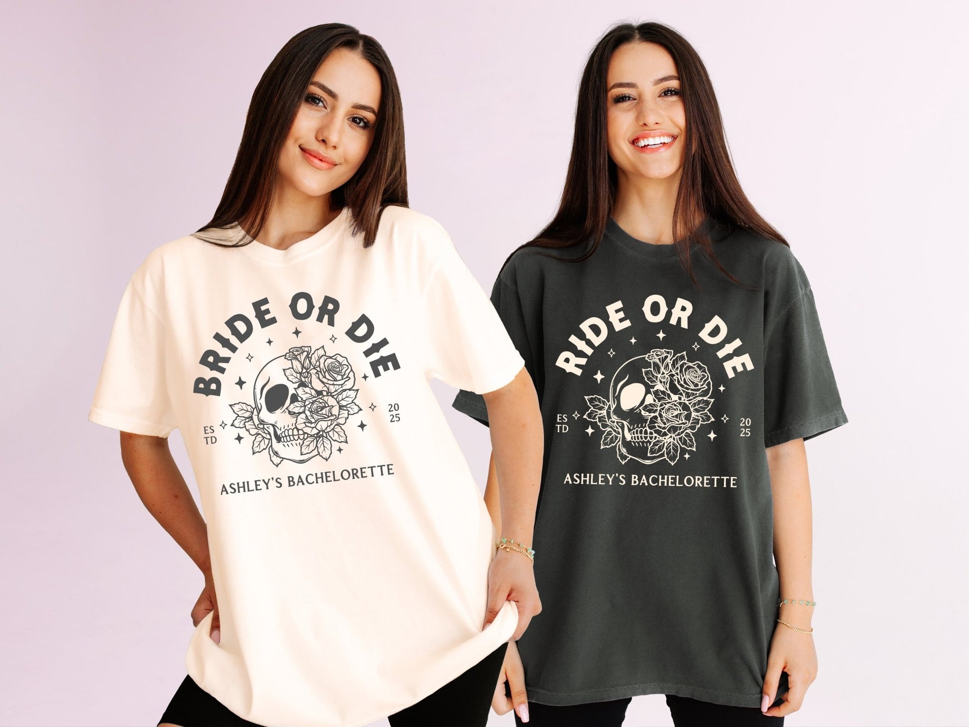 Bride or Die & Ride or Die Bachelorette Party T-Shirts - peachy bash com