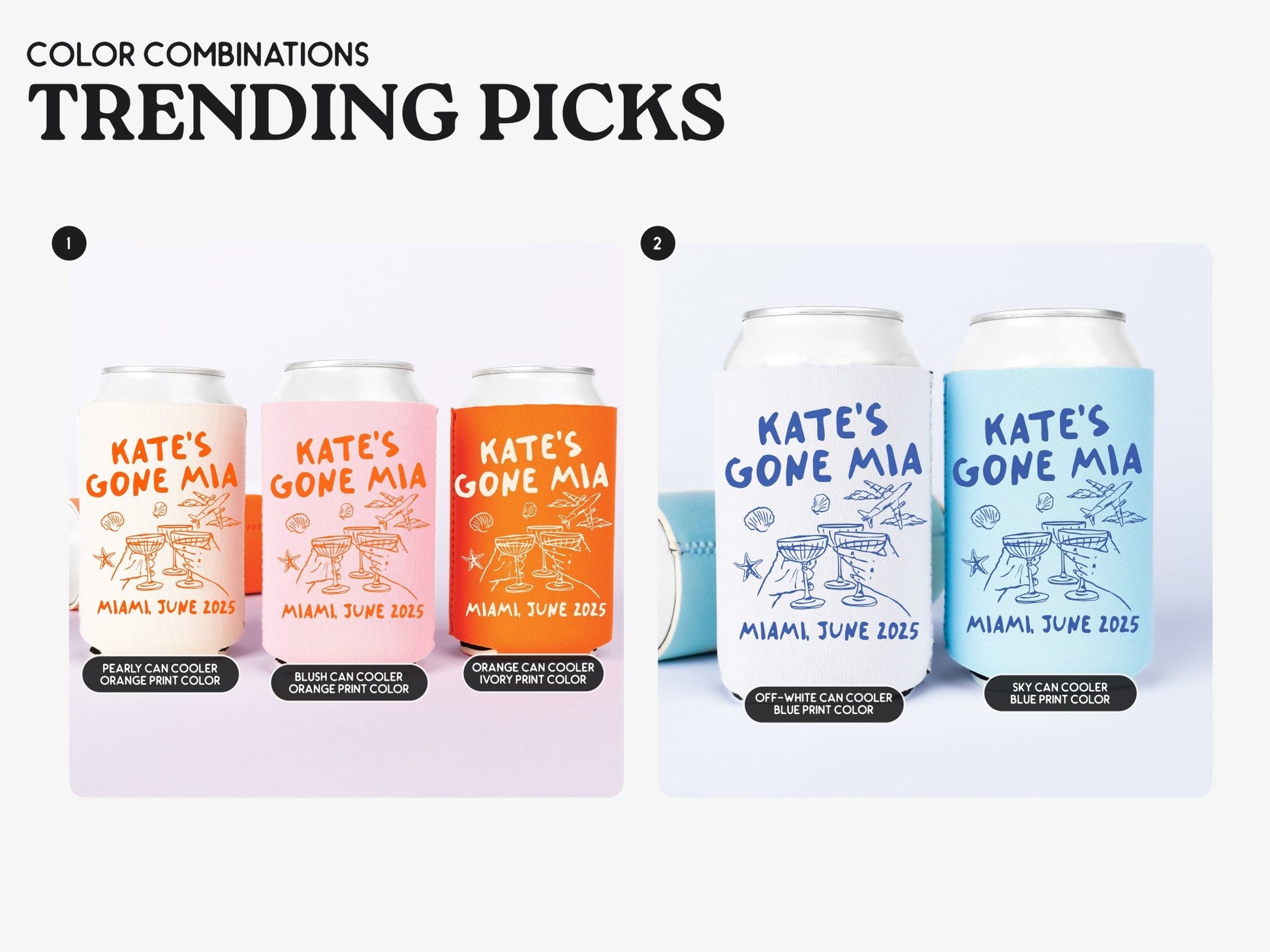 Custom Gone Mia Bachelorette Party Can Coolers - peachy bash com
