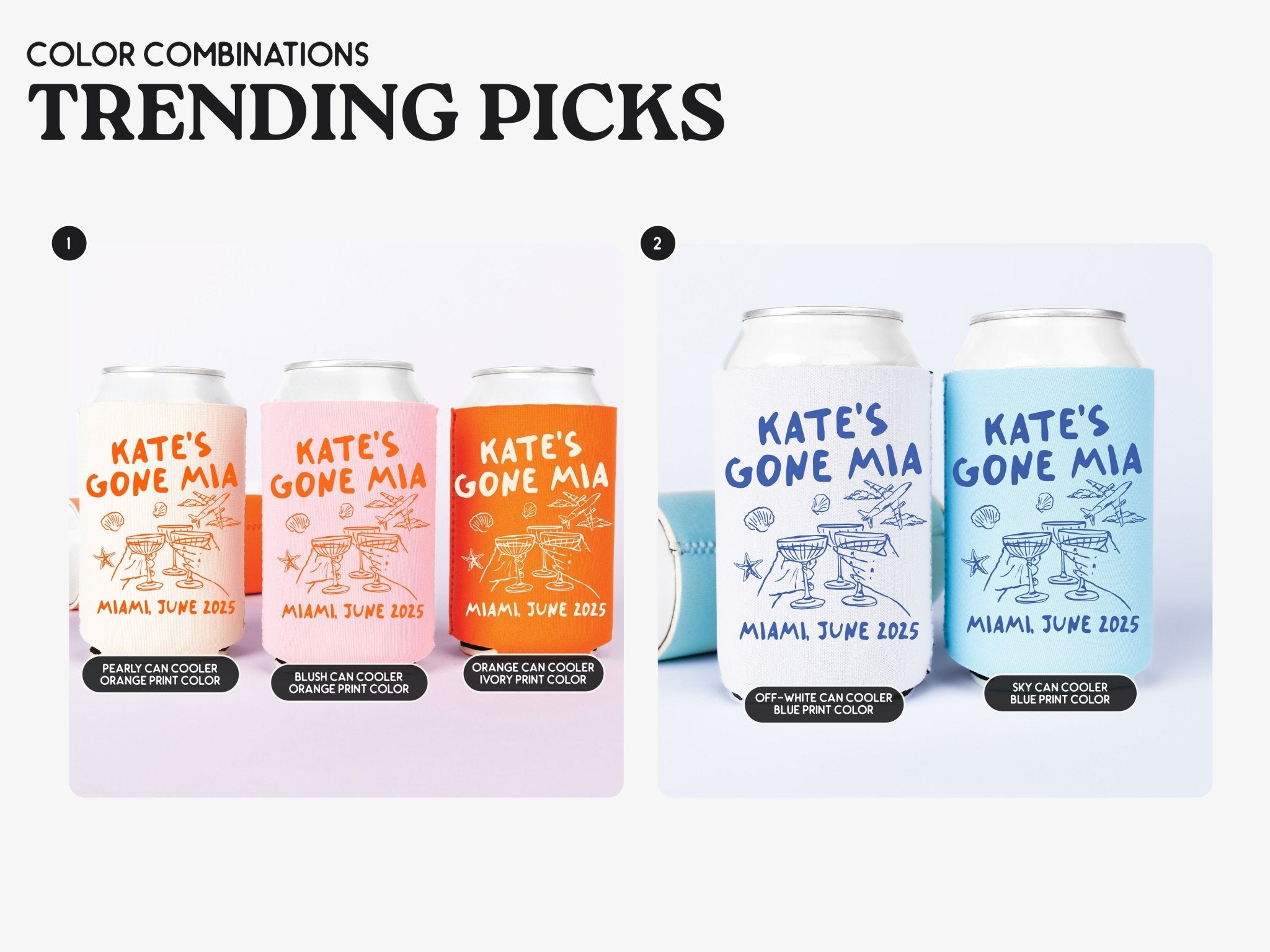 Custom Gone Mia Bachelorette Party Can Coolers - peachy bash com