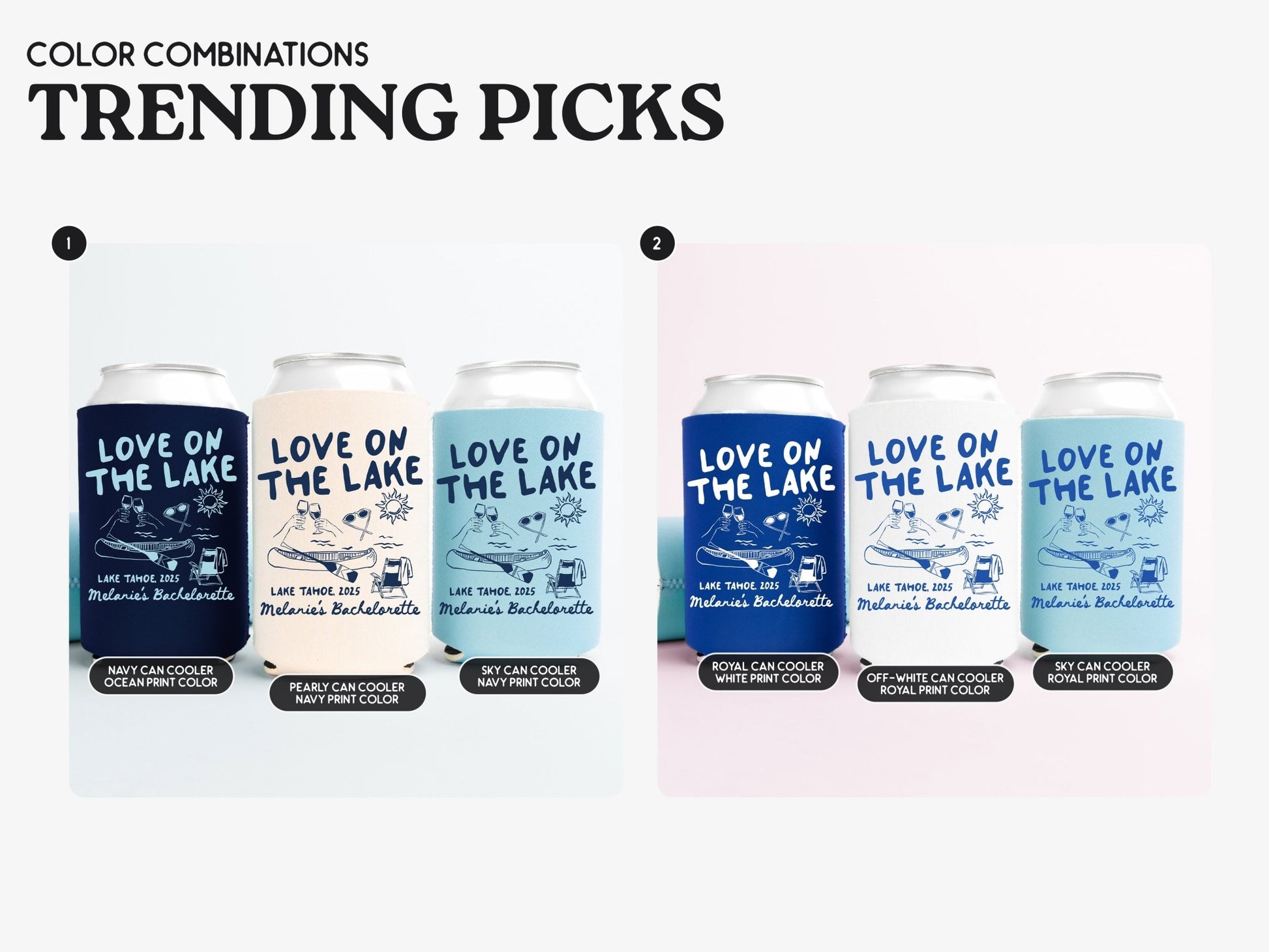 Custom Love On The Lake Bachelorette Party Can Coolers - peachy bash com