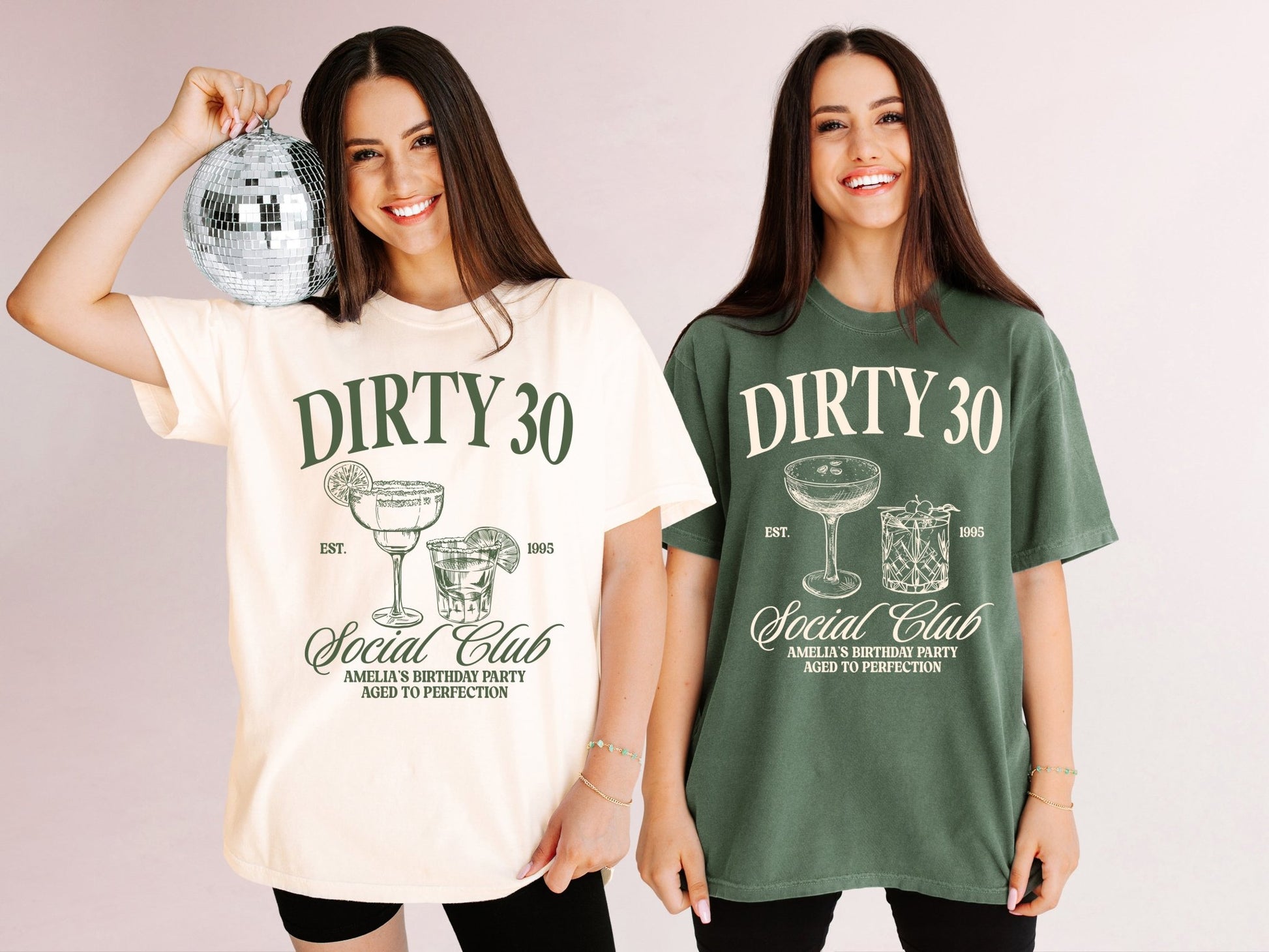 Dirty Thirty Social Club 30th Birthday Party T-Shirts - peachy bash com
