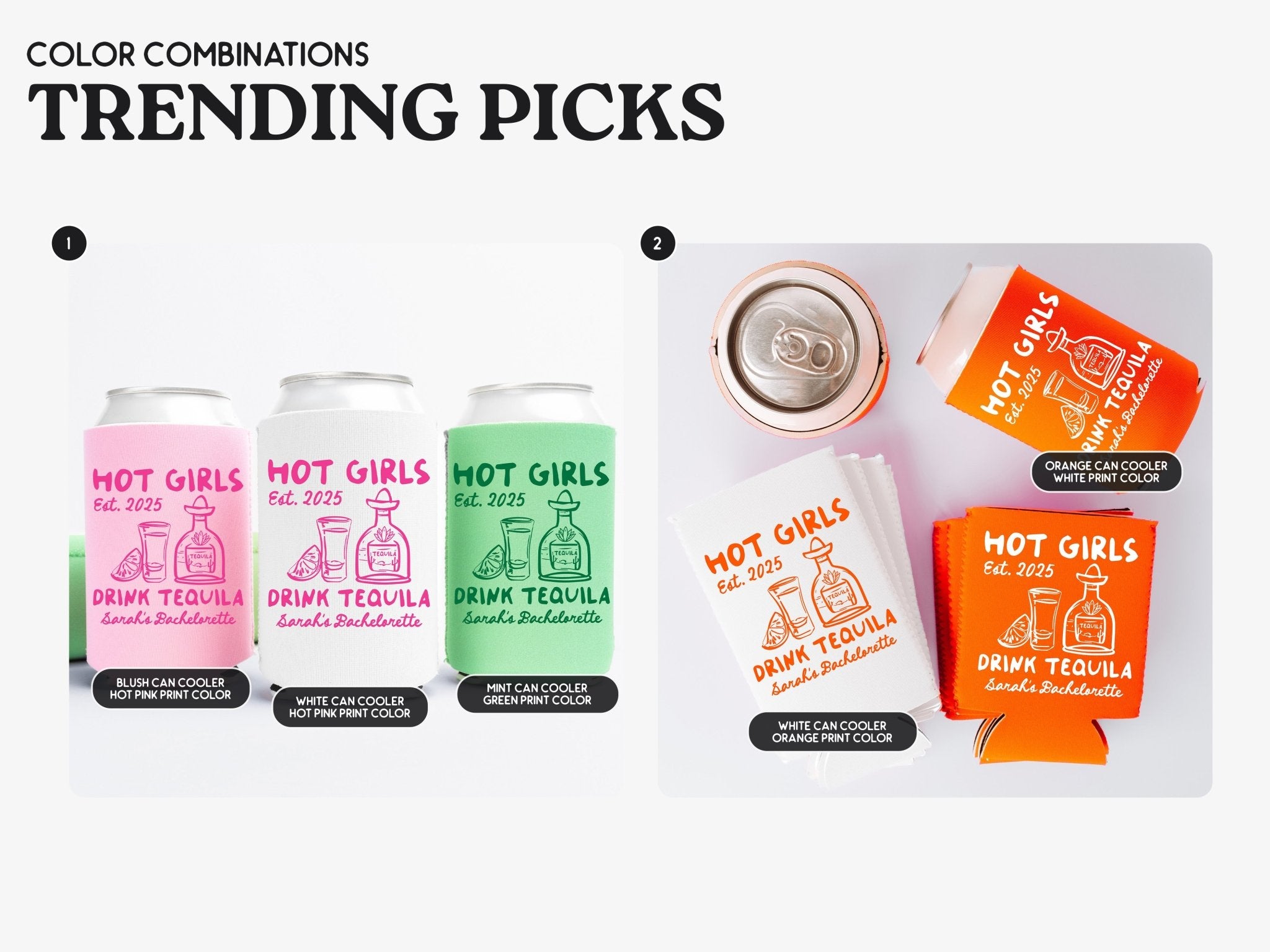 Hot Girls Drink Tequila Bachelorette Party Can Coolers - peachy bash com