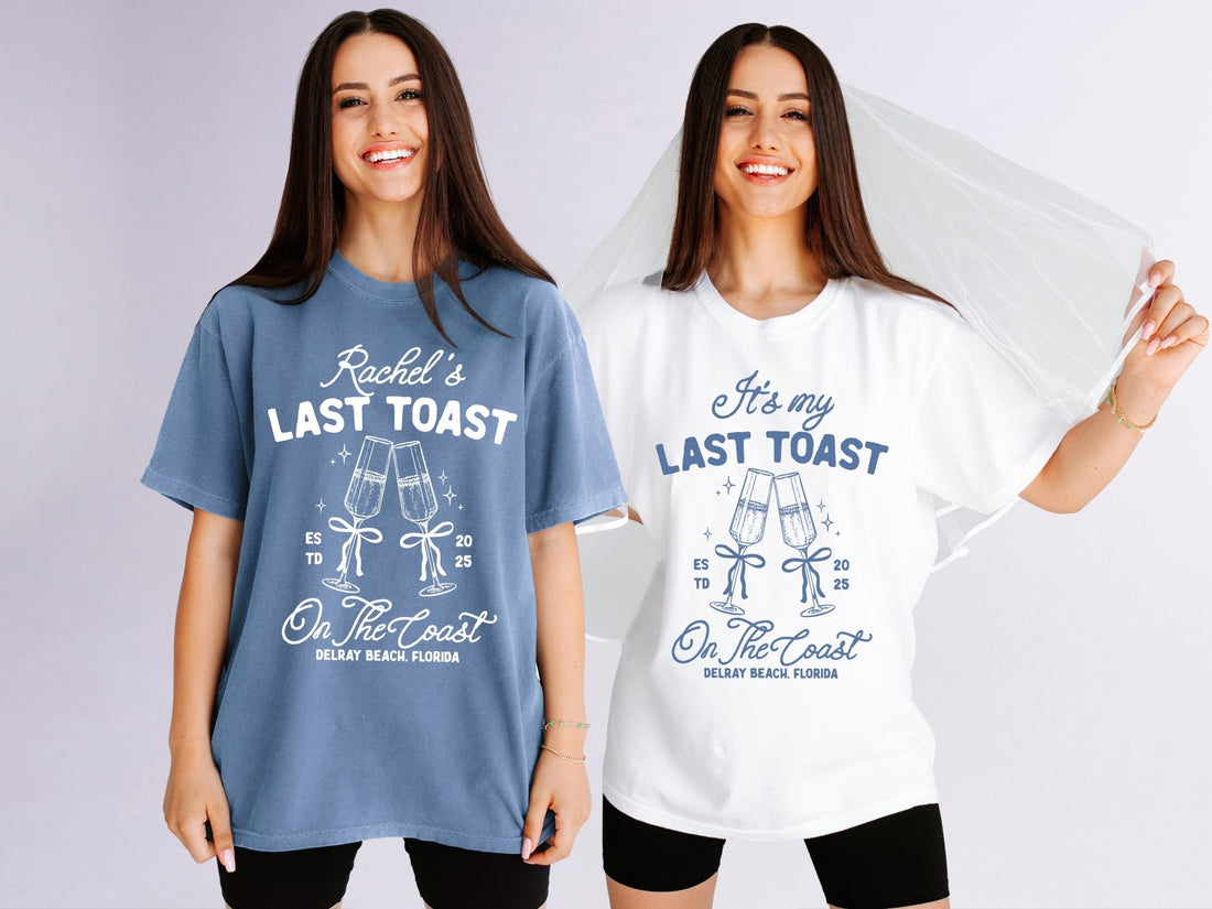It's My Last Toast On The Coast Bachelorette Party T-Shirts - peachy bash com