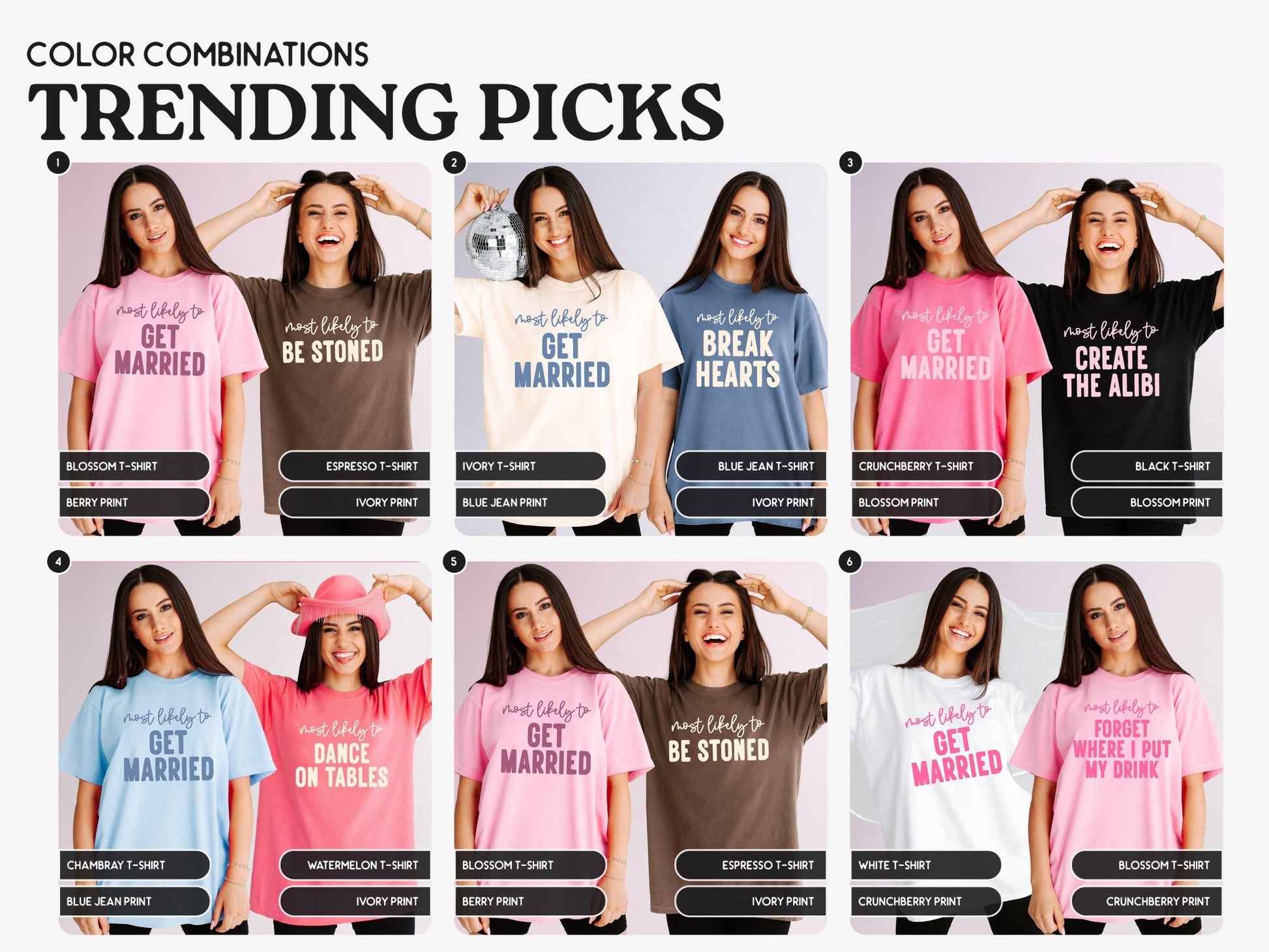 Most Likely To Bachelorette Party T-Shirts - peachy bash com