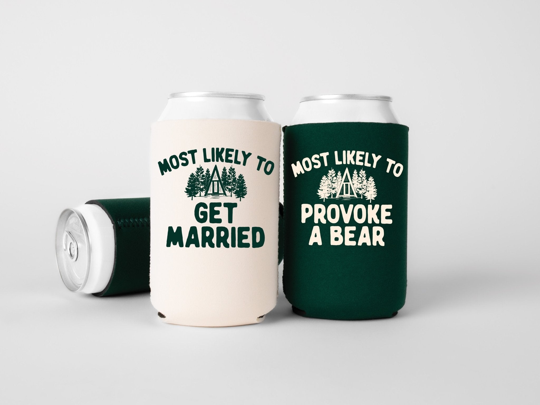 Most Likely To Camp Bachelorette Party Can Coolers - peachy bash com