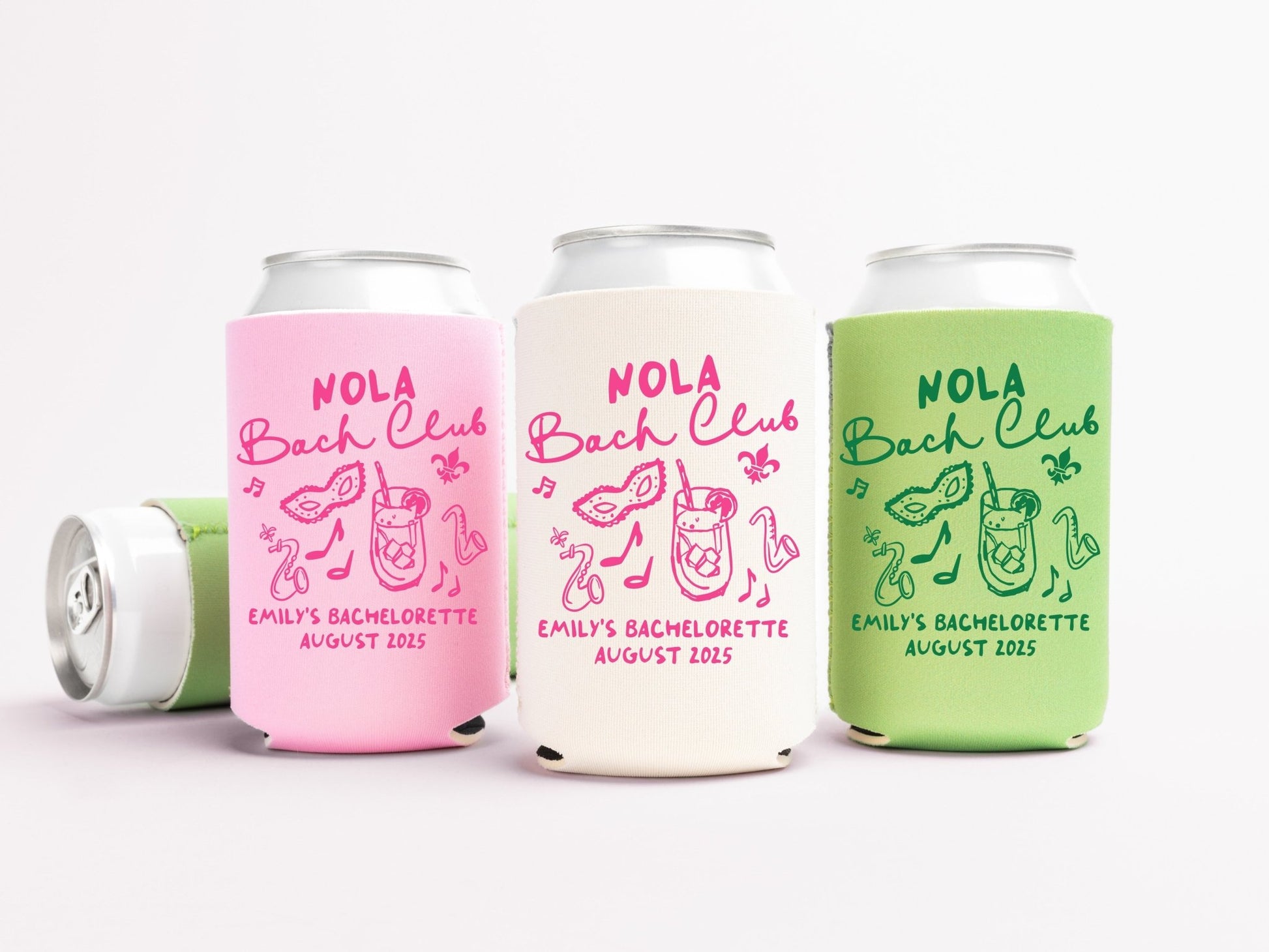 Nola Bach Club Bachelorette Party Can Coolers - peachy bash com