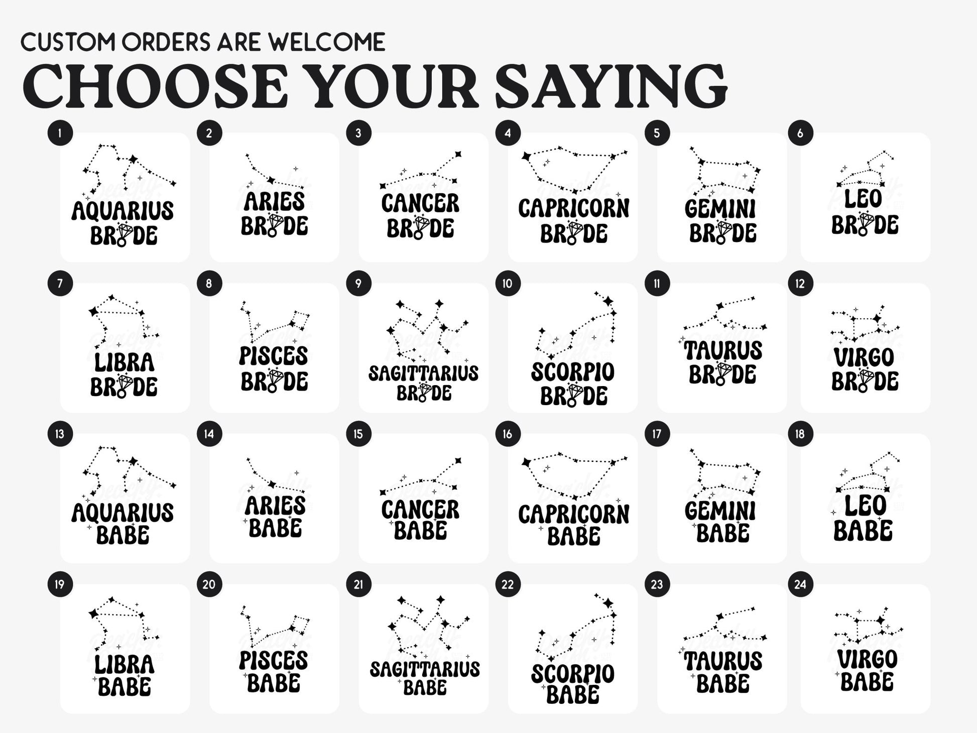 Zodiac Signs Bachelorette Party T-Shirts - peachy bash com
