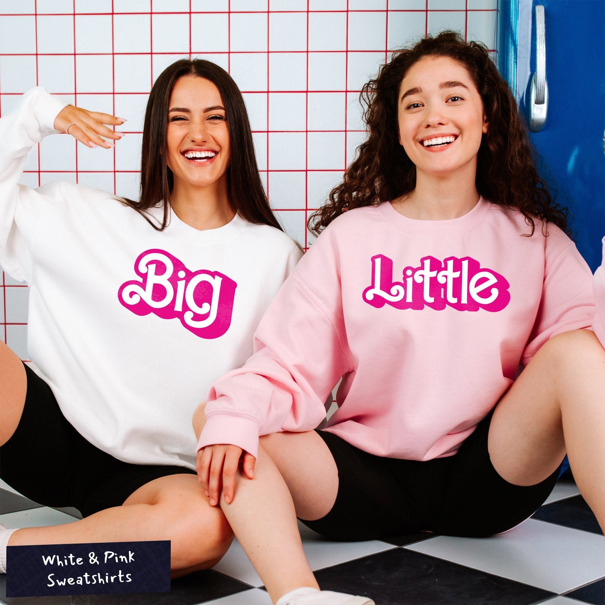Cute Vintage Malibu Themed Big Little Sorority Sweatshirts PeachyBash